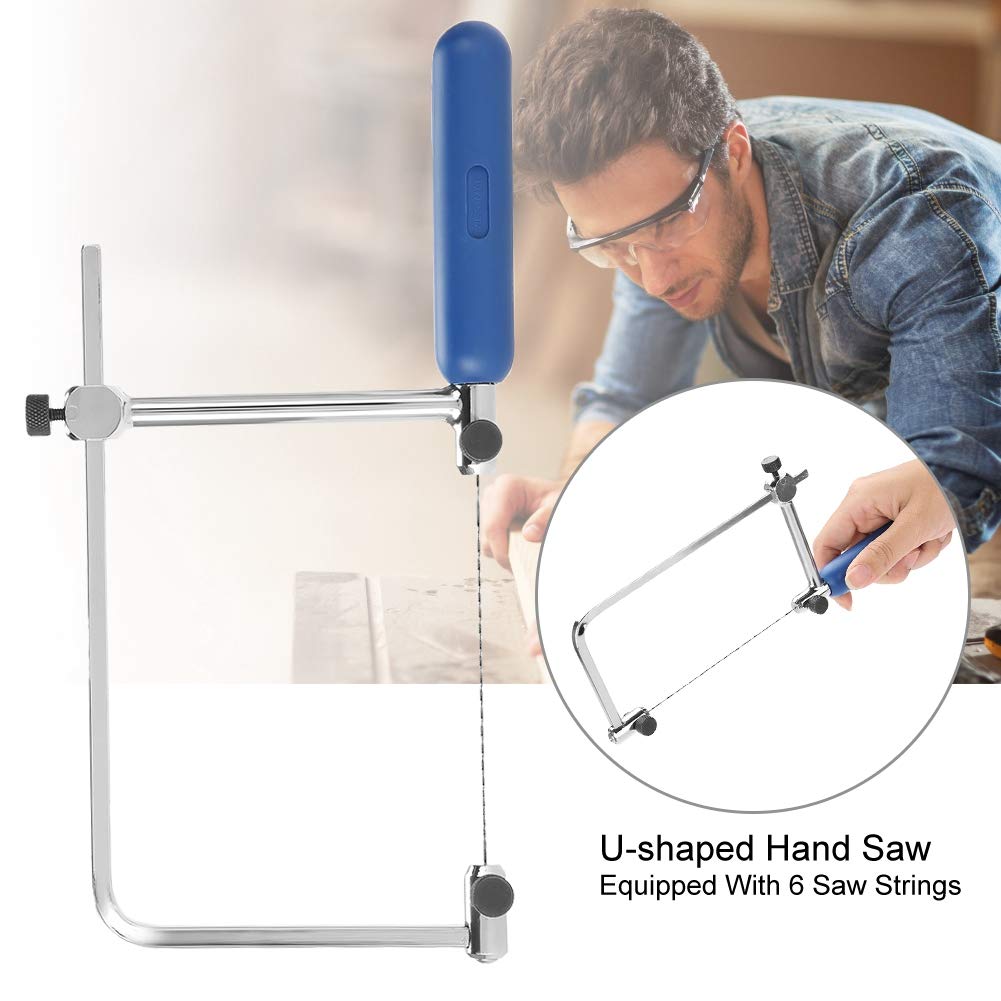 Coping Saw, Adjustable Scroll Saw, High Carbon Steel Handsaws Jewelers Saw, Saw Frame with Blades for Woodworking Jewelry Plastic Metal Wood Cutting Yosoo Health Gear