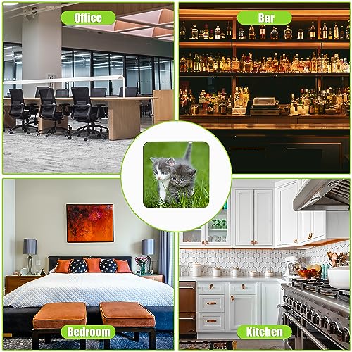 20pcs Sublimation Square Cup Coasters, 4x4in MDF Blank Hardboard Car Coaster MDF Wooden Coaster Sublimation Cork Coasters for DIY Crafts Painting KINBOM