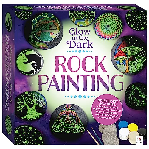 Craft Maker: Glow in The Dark Rock Painting - DIY Box Set for Adults, Neon & Glowing Paint Included, Unique Easy-to-Follow Projects, Arts & Crafts Hinkler