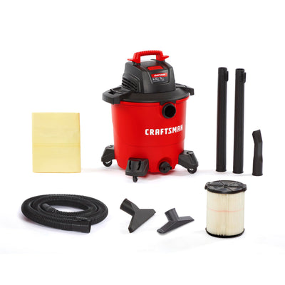 CRAFTSMAN CMXEVBE17590 9 Gallon 4.25 Peak HP Wet/Dry Vac, General Purpose Portable Shop Vacuum with Attachments