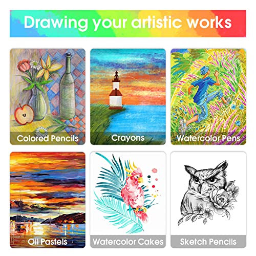 VigorFun Art Kit, Drawing Painting Art Supplies for Kids Girls Boys Teens, Gifts Art Set Case Includes Oil Pastels, Crayons, Colored Pencils, VigorFun