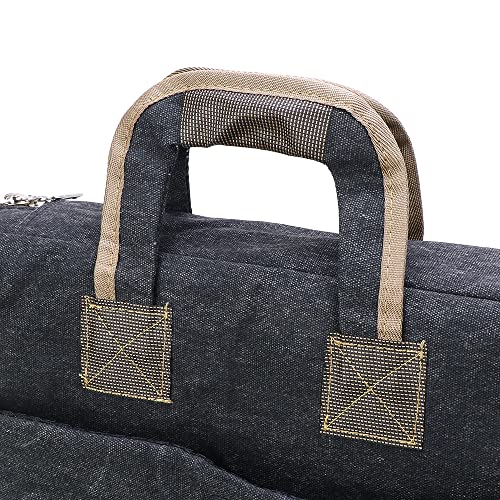 TRANSON Art Portfolio Case Artist Backpack Canvas Bag Large 26” x 19.5”Black Color TRANSON