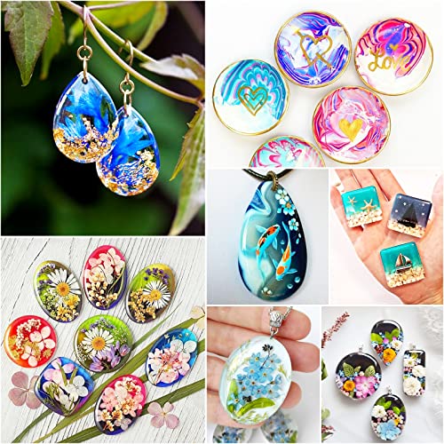 BABORUI Resin Molds Jewelry, 38 Cavities Pendant Silicone Molds for Epoxy with 40Pcs Jump Rings, DIY Resin Casting for Pendant, Earrings, Necklace, BABORUI
