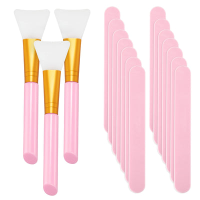 15 Pieces Reusable Stir Sticks Sets Include 12 Pieces Resin Sticks Stirring Makeup Stick and 3 Pieces Silicone Epoxy Brushes for Mixing Resin Epoxy