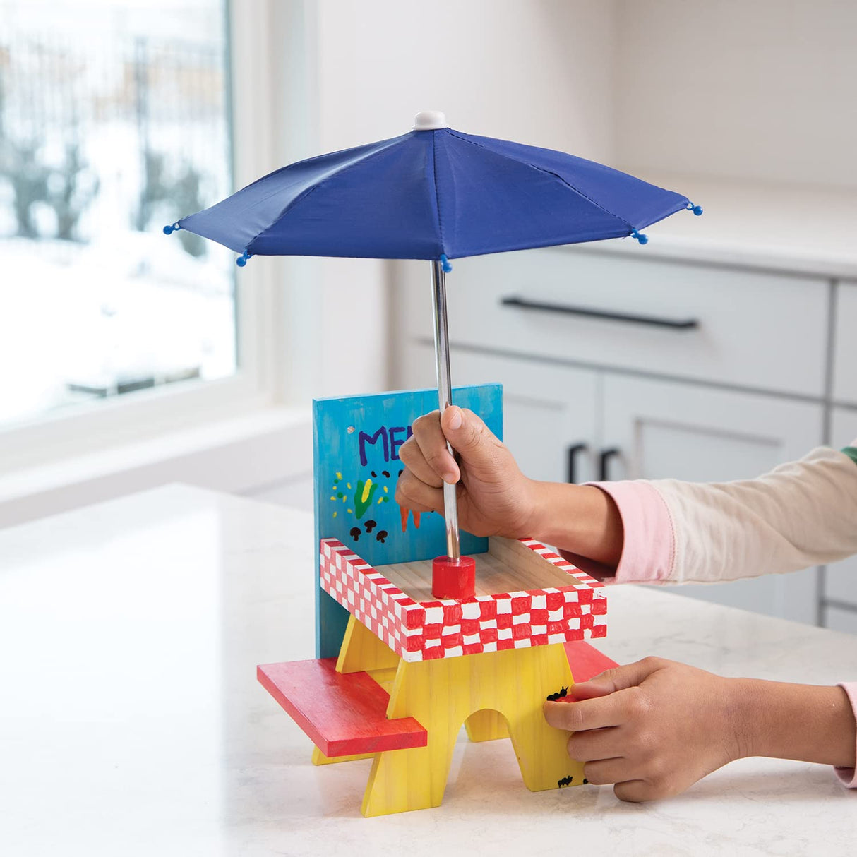 MindWare Make Your Own (MYO) Squirrel Feeder Craft Kit for Kids - Includes Wood Pieces, Paint, Brushes, Instructions and More MindWare