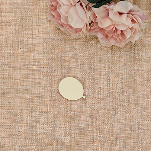 Creaides 50pcs Mini Balloon Wood DIY Crafts Cutouts Wooden Balloon Shaped Unfinished Wood Ornaments for DIY Projects Wedding Birthday Decorations Creaides