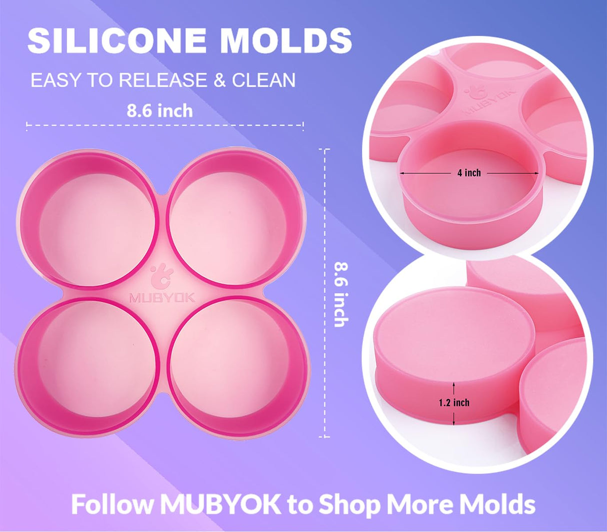 MUBYOK M436 Car Freshies Supplies Starter Kit,DIY Freshie Making kit with 1LB Unscented Aroma Beads,3 inch Circle Freshies Silicone Molds,4 OZ MUBYOK