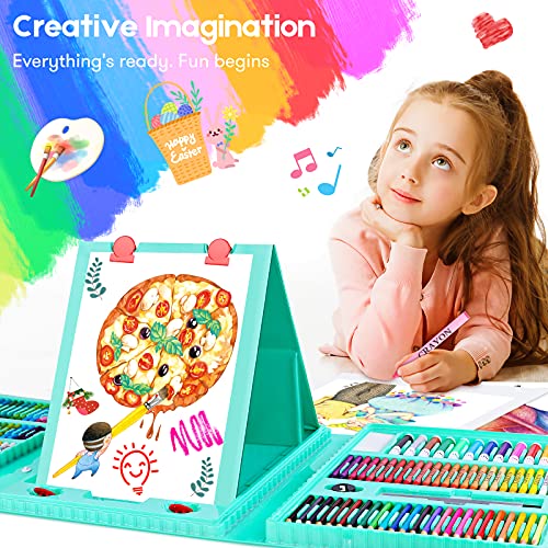 iBayam Art Kit, 251-Pack Art Supplies Drawing Kits, Arts and Crafts Gifts Box for Kids Teen Girls Boys, Art Set Case with Trifold Easel, Scratch iBayam