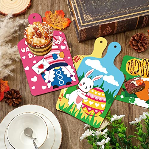 Mini Wooden Cutting Board Small Charcuterie Boards for Craft with Handle Unfinished DIY Cooking Board for Kitchen Decor Vegetable Fruit Supply(11.8 x gisgfim