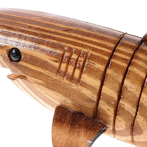 Garneck Wooden Shark Toy 10pcs Unfinished Wooden Wiggle Animal Joint Flexible Fish Shark Model for Girls Boys Garneck