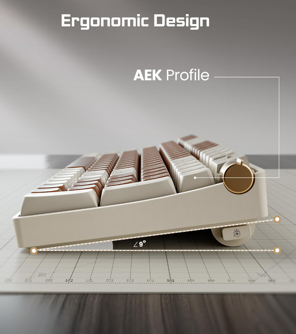 ROYALAXE R100 Wireless Mechanical Keyboard, Hot Swappable Wired/2.4G Wireless/Bluetooth Keyboard with RGB Light for Windows & Mac, PBT Keycaps, ROYALAXE