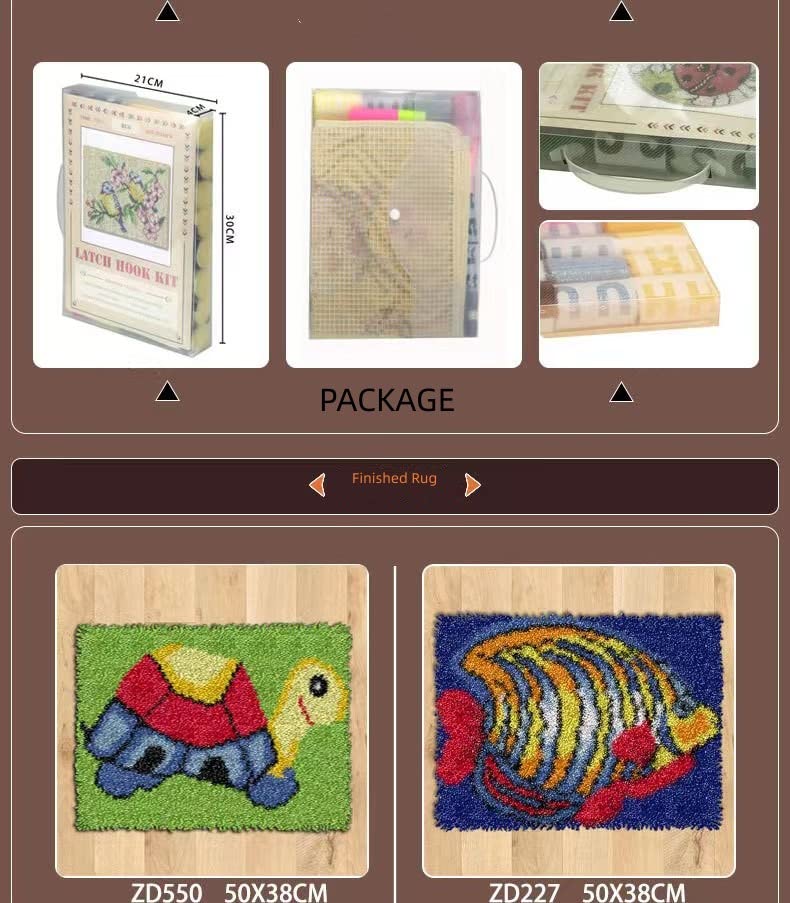 Mushroom Family Latch Hook Rug Kits Cross Stitch Latch Hook Cushion kit Tapertry Embroidery Craft Kits for Beginners DIY Latch Hook Rug Kit Mat WoodArtSupply