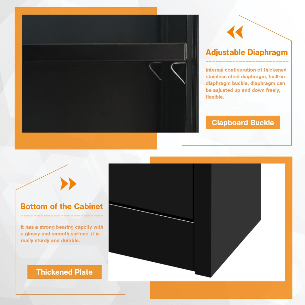 Pataku Metal Storage Cabinet, Garage Cabinet with Doors and Shelves 42" Hx32 Wx16 D, Steel Lockable File Cabinet for Office, Home, Garage, Basement, Pataku