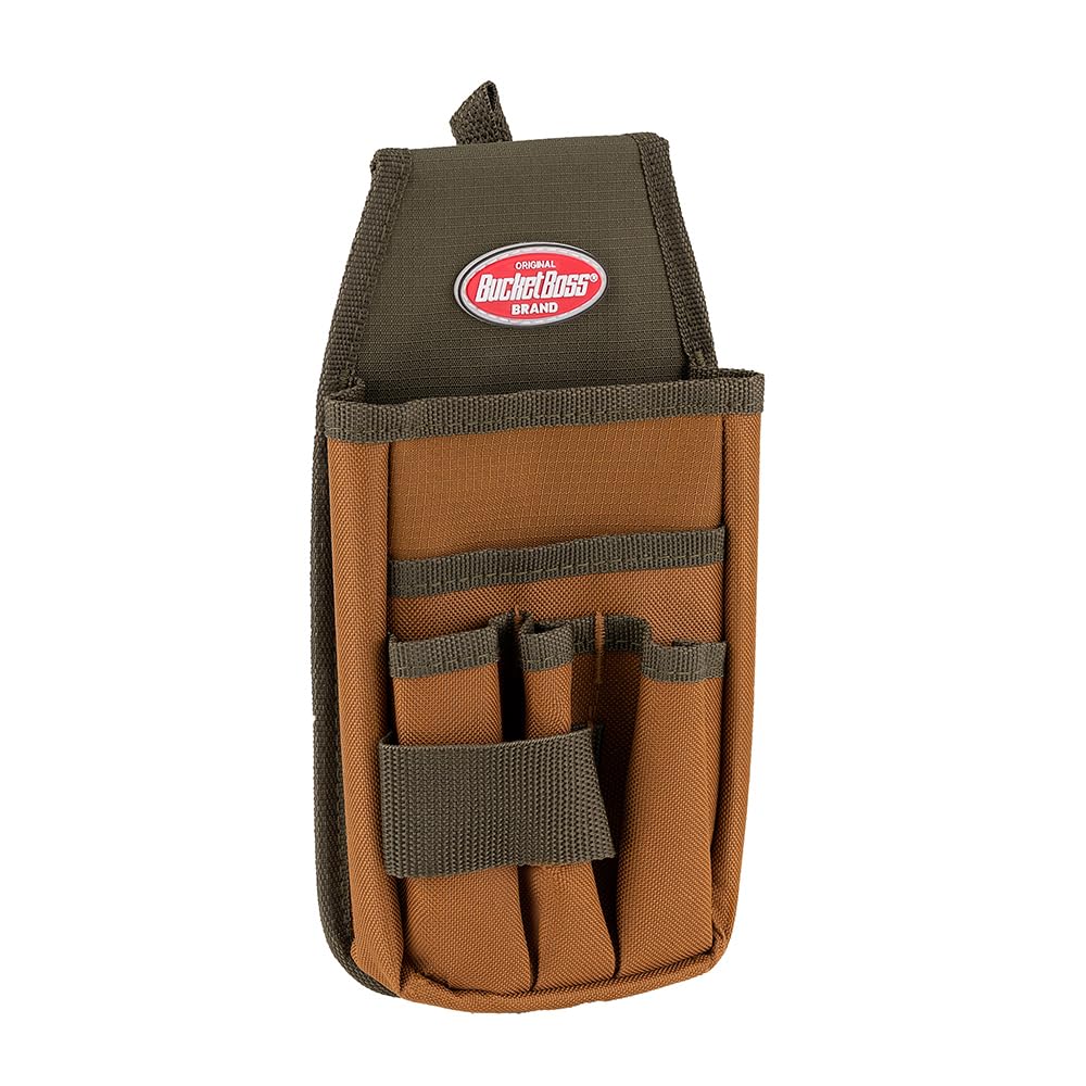 Bucket Boss - Utility Pouch with FlapFit, Pouches - Original Series (54170), Brown Bucket Boss