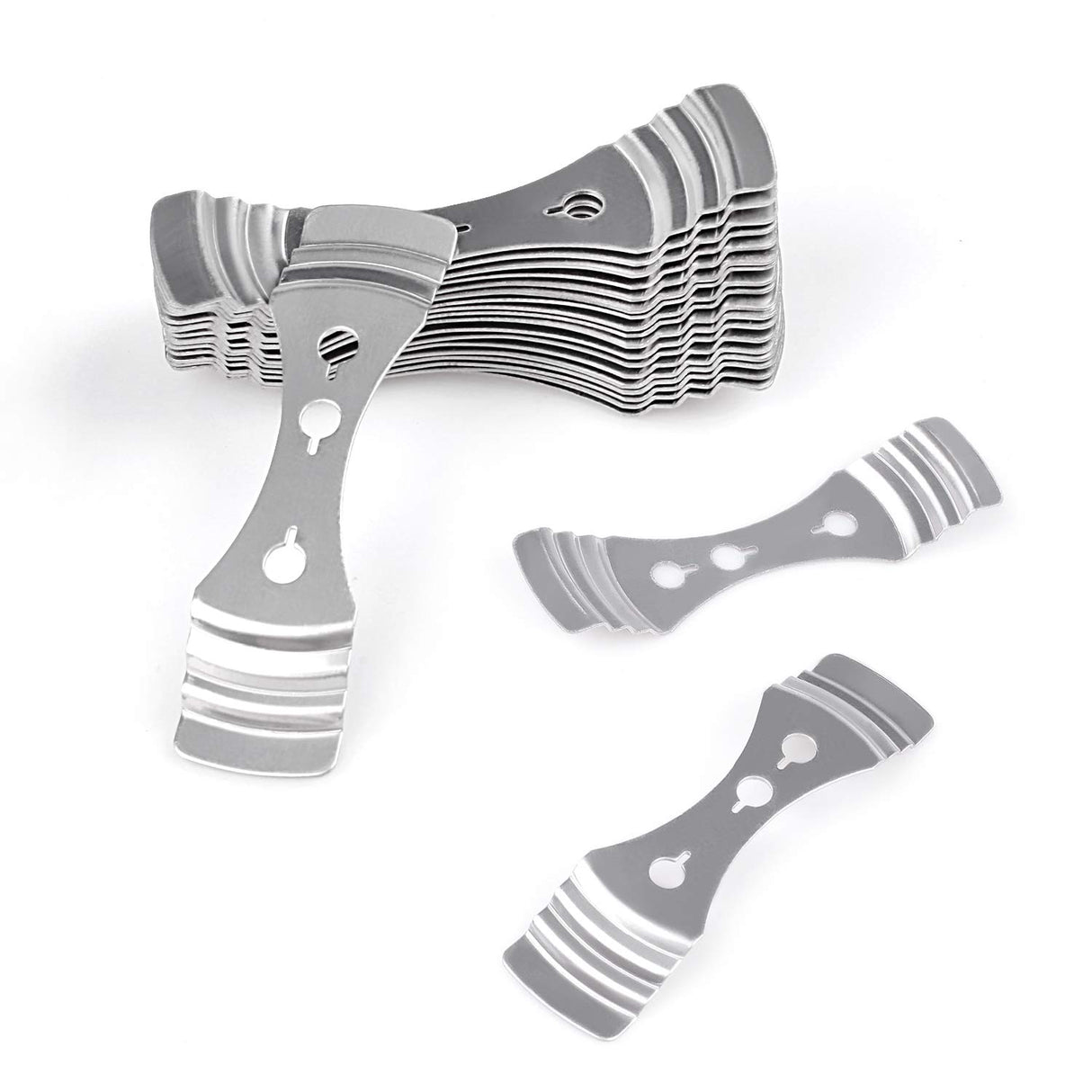 DINGPAI 20pcs Metal Candle Wick Centering Devices, Silver Stainless Steel Candle Wick Holder for Candle Making DINGPAI