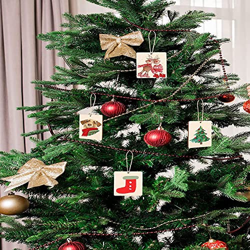 WLIANG 50 Pcs Unfinished Wood Pieces, Natural Blank 5 X 5 Inch Wood Squares, Wooden Square Cutouts Tiles for DIY Crafts Painting, Coasters Engraving, WLIANG