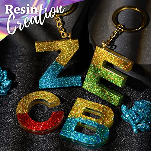 LEOBRO Glitter, Fine Glitter and Chunky Glitter, 32 Jars Craft Glitter Powder Holographic Glitter Resin Glitter for Crafts, Halloween Christmas Body LEOBRO