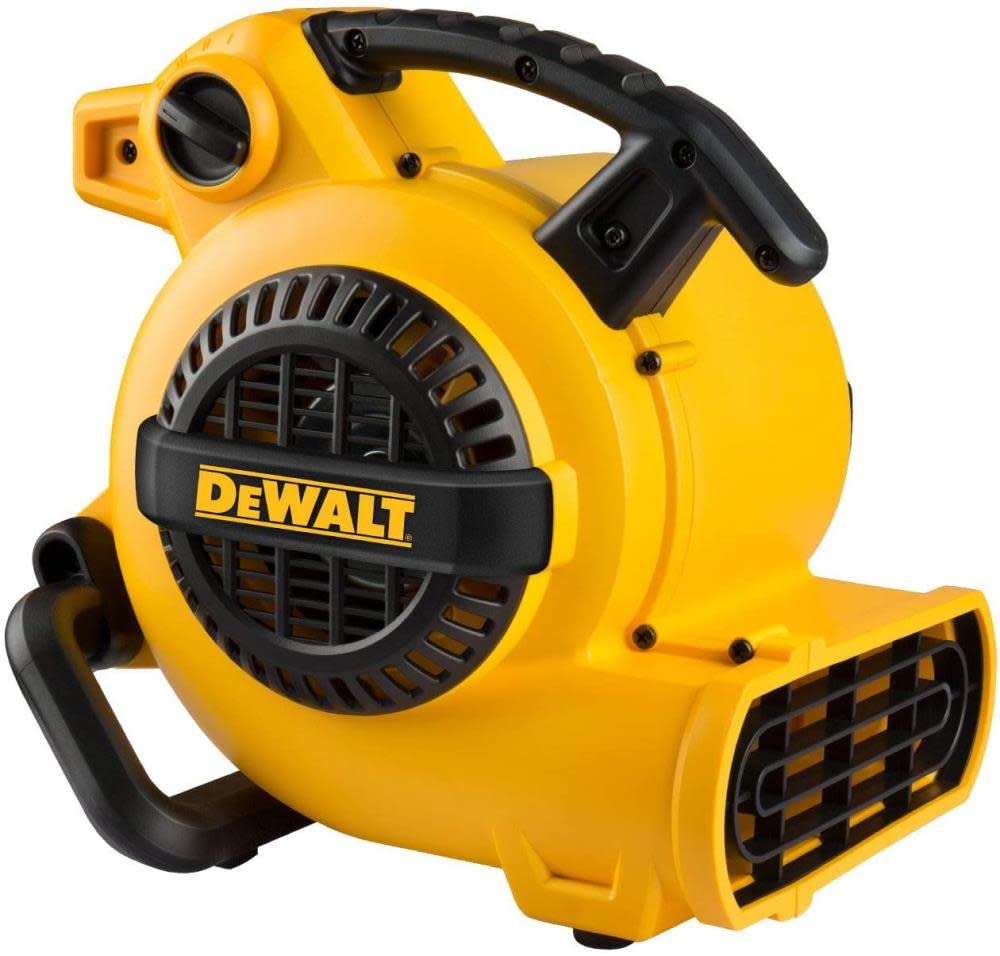 DeWalt Portable Air Mover, 276W 3 Speed Floor Fan, Utility Blower Fan, 1/5 HP 600 CFM Floor Dryer, Carpet Dryer, Floor Fan, Blower, for Janitorial, DEWALT