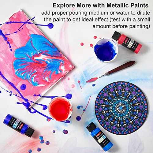 Shuttle Art Color Change Acrylic Paint, 20 Chameleon Colors Acrylic Paint, 60ml/2oz Bottles, Iridescent Paint for Artists, Beginners, Kids Painting & Shuttle Art