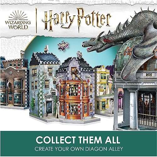 Wrebbit3D Harry Potter 3D Puzzle Model of Gringotts Bank | Diagon Alley Collection | A Mystical Journey of 300 Pieces for Witches, Wizards, and Wrebbit