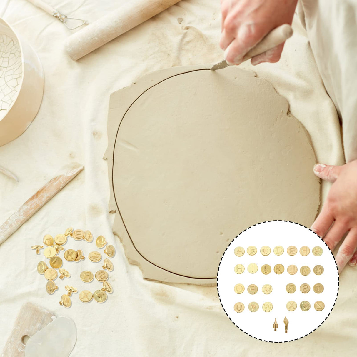 Versatile 28-Piece Copper Letter Soldering Iron Set for Wood and Leather Branding Healifty