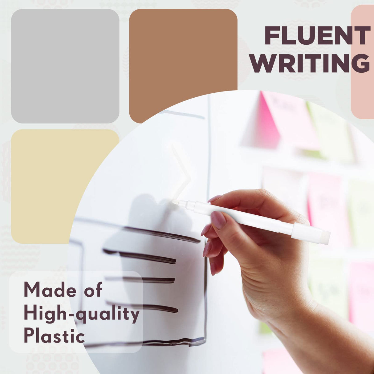 12 Pack Fine Tip Dry Erase Magnetic Markers with Eraser Cap, Magnetic Dry Erase Liquid Chalk Markers Pen Whiteboard Markers for School Office Home Pajean