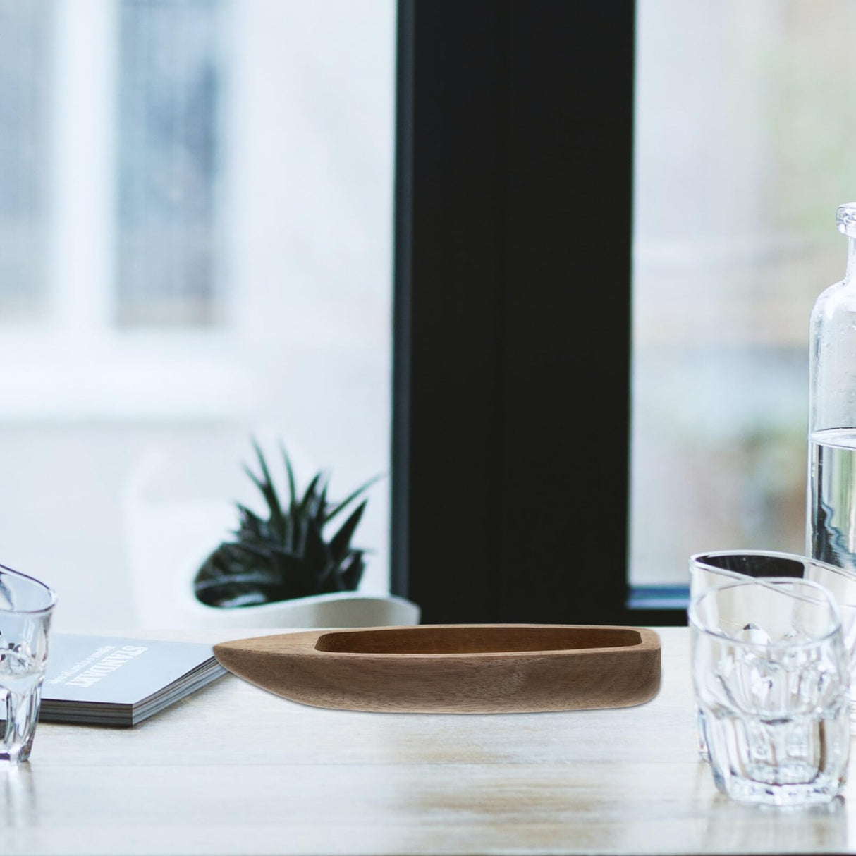 VOSAREA Office Decor Home Decor Unfinished Wooden Boat Model Wood Craft Boat Adornment Crafting Boat Model Desktop Boat Wood Boat Ornament Nautical VOSAREA