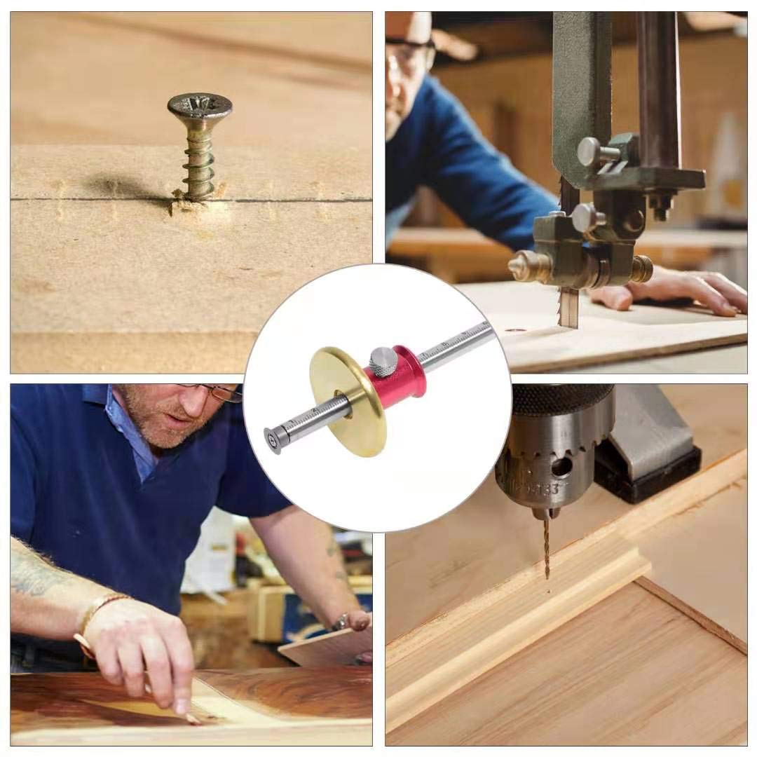 YOSELIN Dovetail Marking Jig Wheel Marking Gauge Tool Set, 1 Woodworking Pencil,1 Wheel Cutter for Hardwood,1 Bearing Wheel Cutter for Soft Wood, YOSELIN