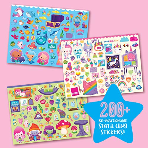 Craft-tastic — Enchanted Sticker Playhouse – Wall-Sized Sticker Fun – Repositionable Stickers — for Ages 3+ Craft-tastic
