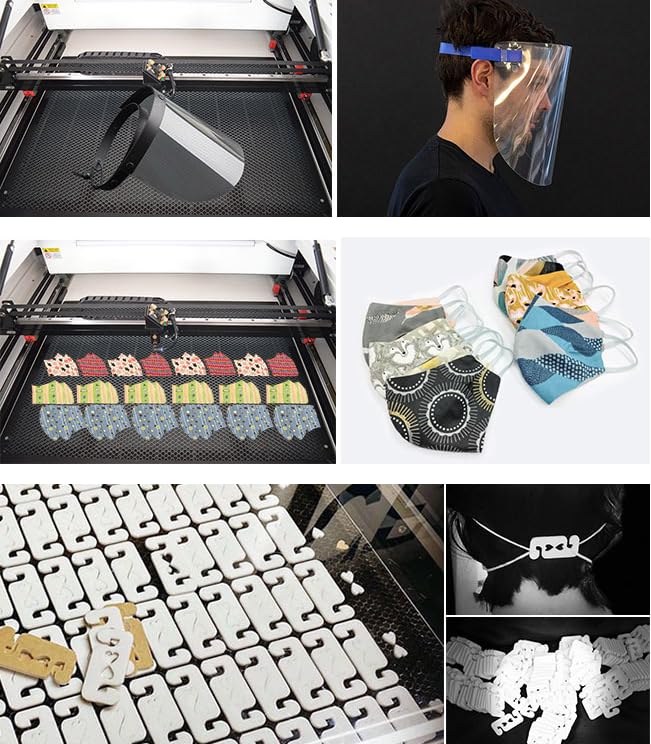 POVOKICI RECI 90W 20" x 28" CO2 Laser Engraver and Cutter, with Electric Lift Bed, Industrial Water Chiller and Rotary US Stock POVOKICI