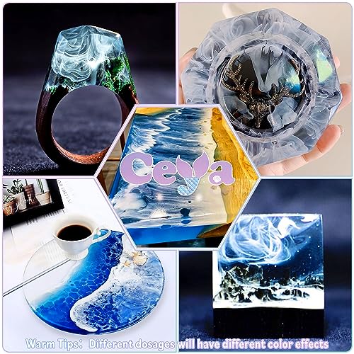 Ceya White Resin Pigment Paste, 3.5oz/100g Epoxy Dye Pigment Opaque Epoxy Resin Tint Higher Concentrated Colorant for Resin Coloring, Crafts ceya