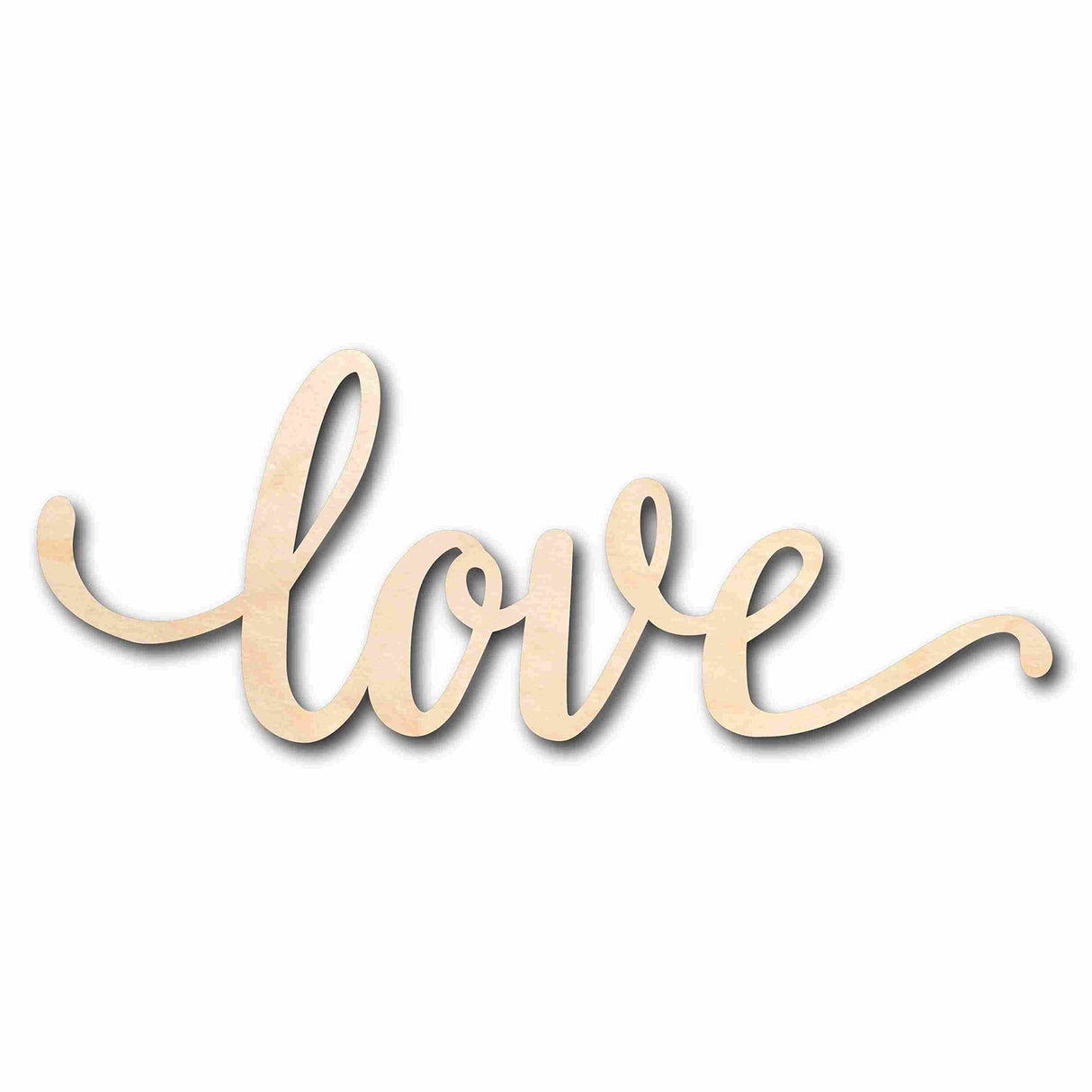 Love Sign Unfinished Wood Cutout Home Decor DIY 18" / 1/4" 24 Hour Crafts