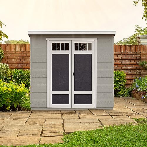 Handy Home Products Highland 8x6 Modern Wooden Storage Shed Handy Home Products
