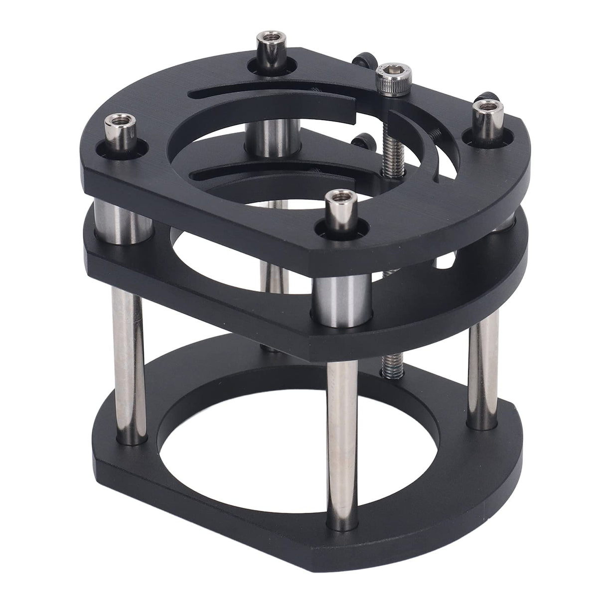 Router Lift Base, Aluminum Alloy Stainless Steel 4 Jaw Clamping, Metal Milling Table Lifting System, for Small Electric Tenoning Trimming Machines PerGar