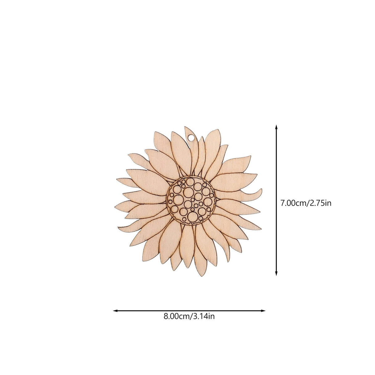 Operitacx 20pcs Sunflower Wood Chips Unfinished Hanging Ornaments Painting Flower Chips Daisy Embellishments for Crafts Blank Scrapbook Sunflower Operitacx