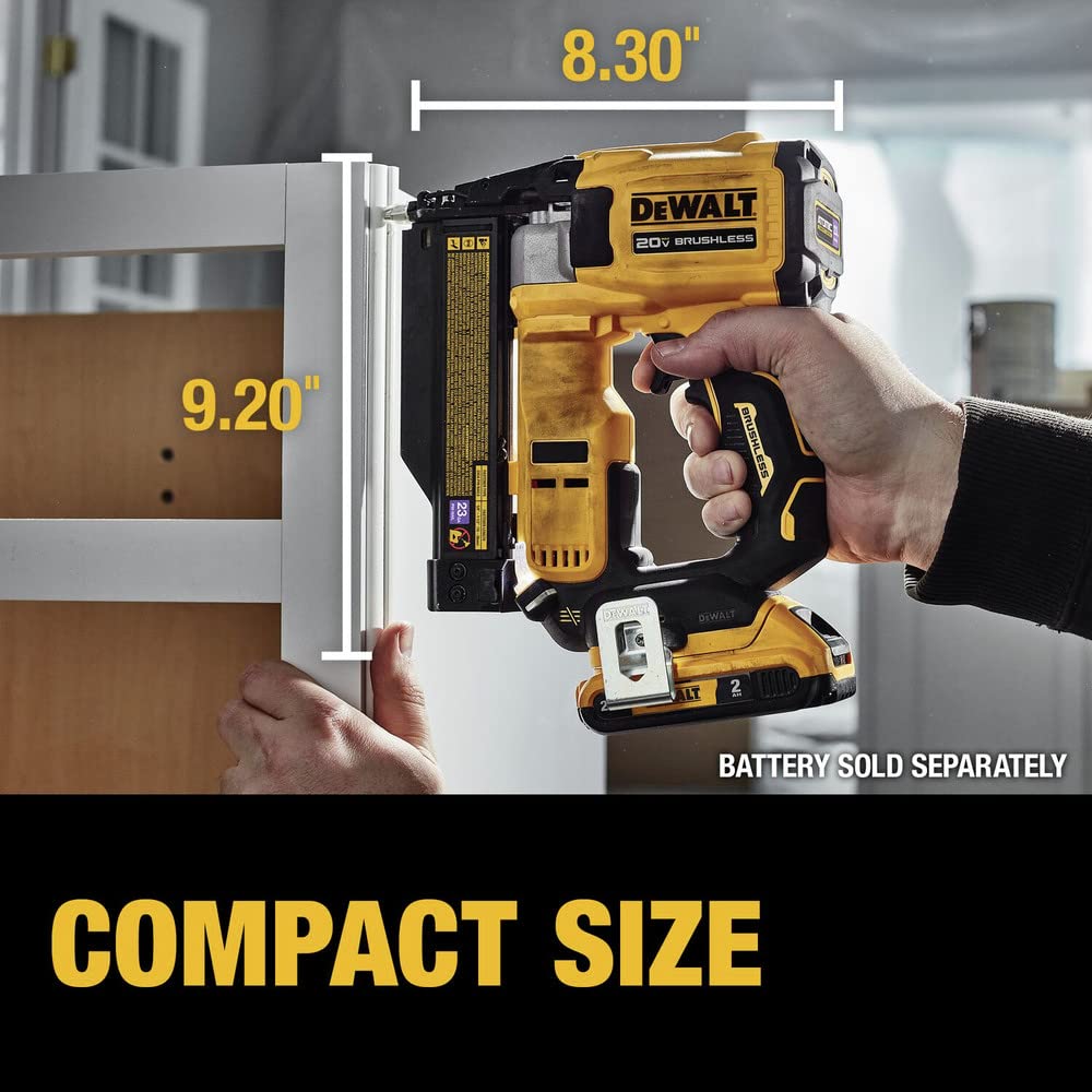 DEWALT ATOMIC Compact Series™ 20V MAX* Brushless Cordless 23 Ga. Pin Nailer (Tool Only) (DCN623B) DEWALT