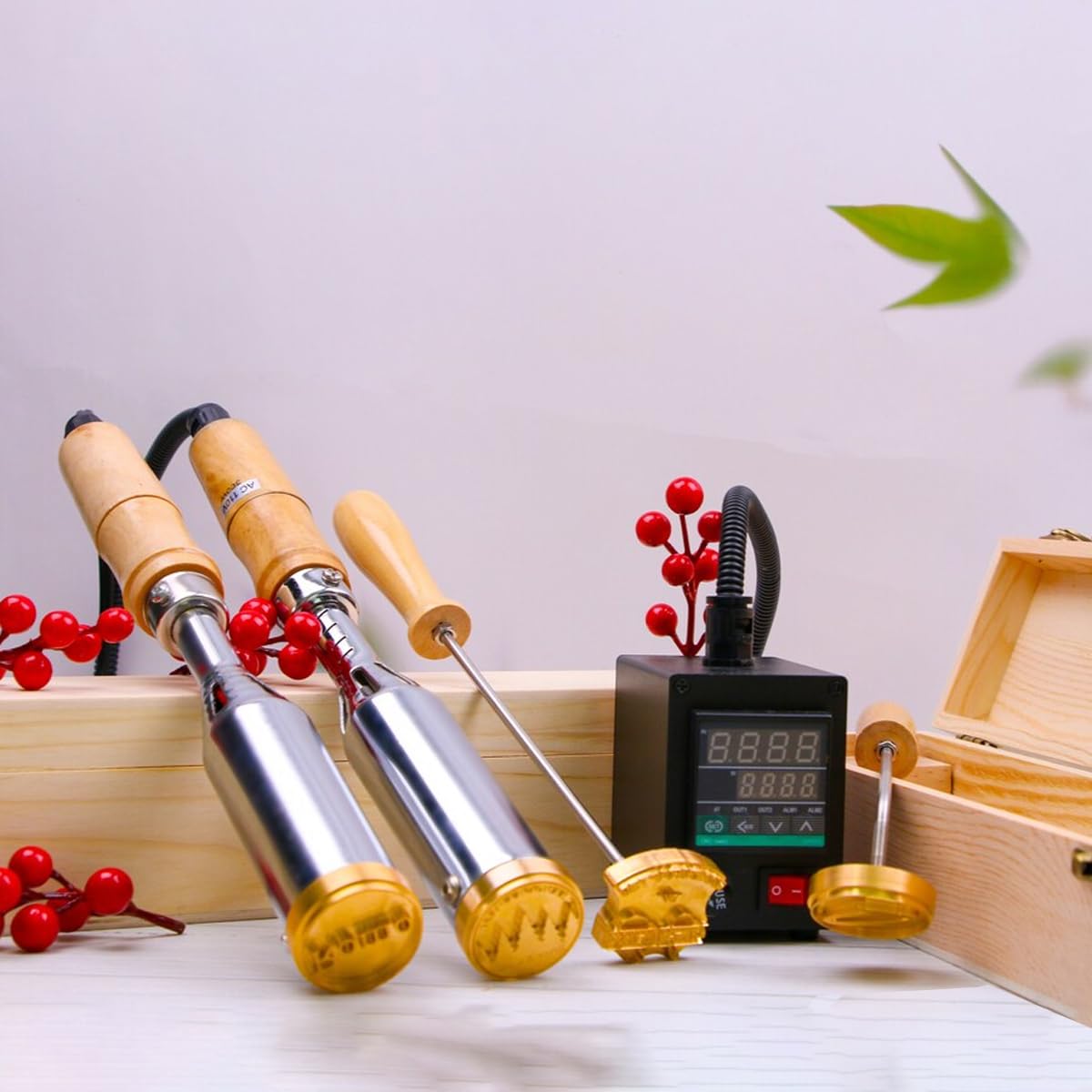 Customizable Brass Branding Iron for Burgers, Steaks, and Crafts TPFOON