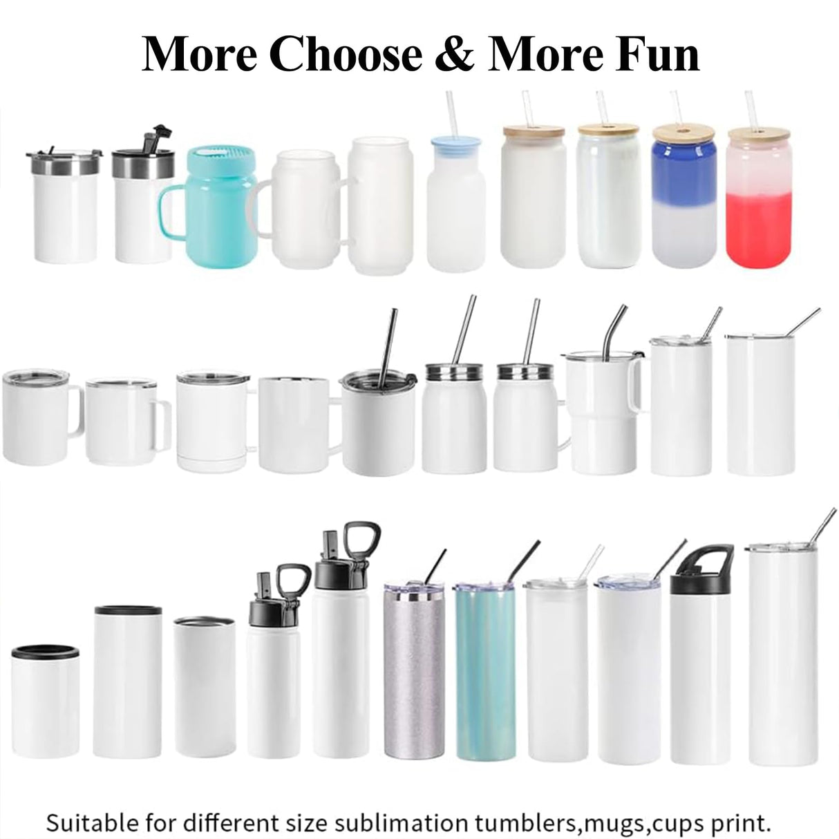 Tumblers Heat Press, Tumbler Mug Heat Press Machine 30oz 20oz 16oz Sublimation Tumblers Press Glass Jar Cans, DIY Heat Transfer Press Vinyl for AKEYDIY