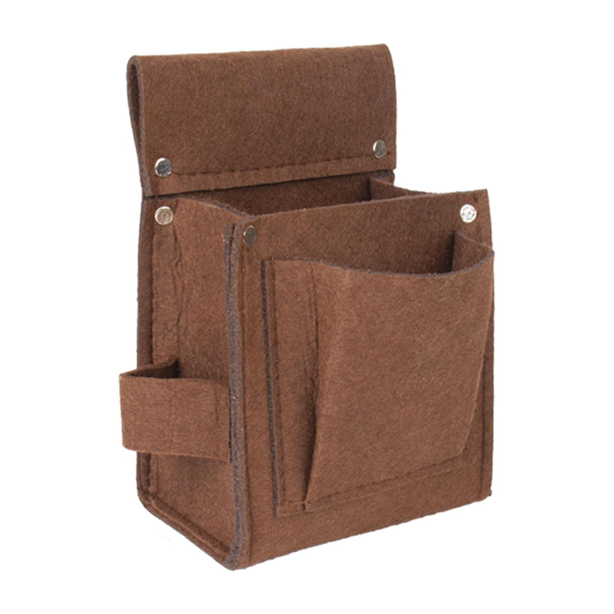 KLKCMS Construction Tool Belt Belt Tool Bag Durable Heavy Duty Nail Tool Pouch Bag for Construction Carpenter without Belt Handyman, Brown 13x19x8cm KLKCMS