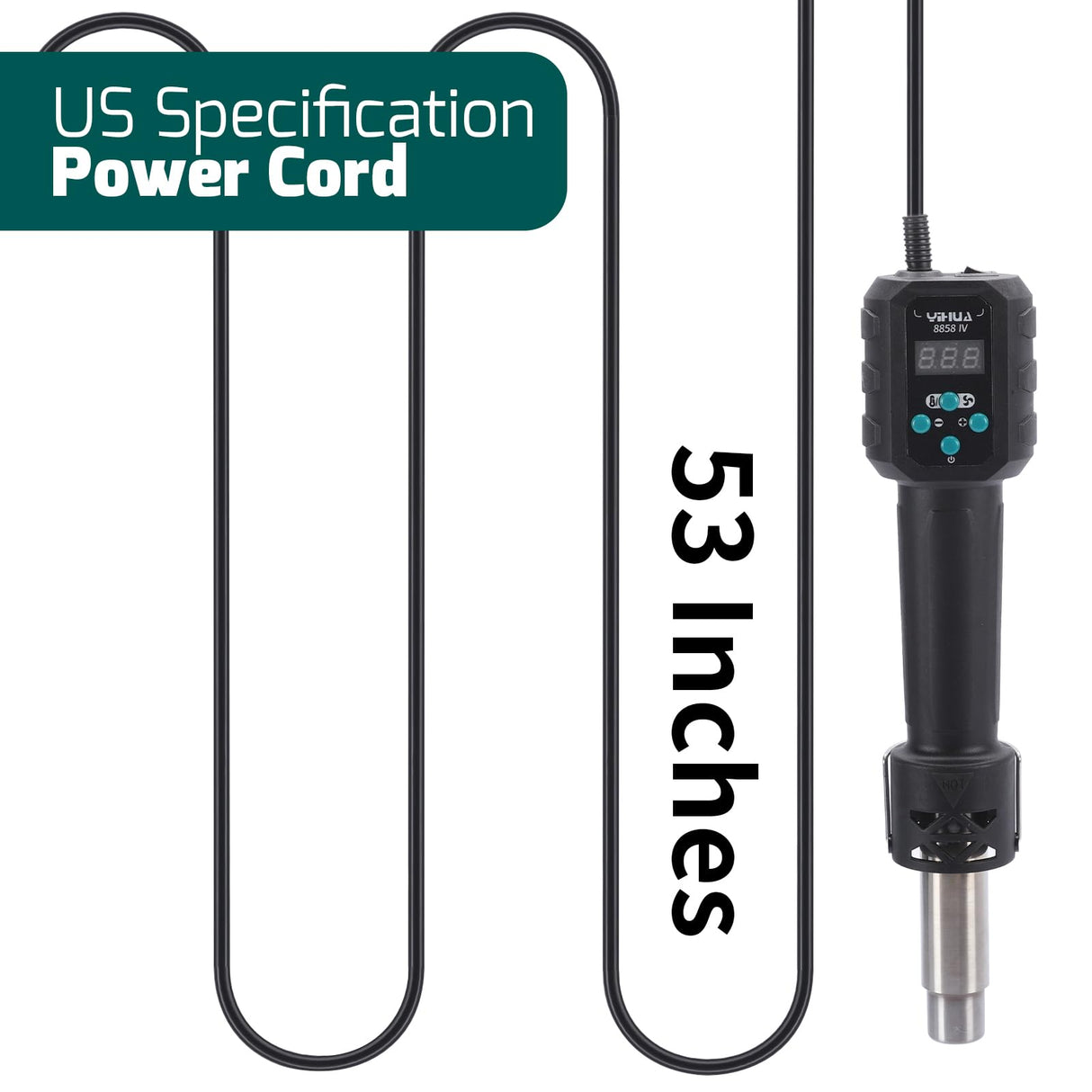 YIHUA 8858 IV Multi-Purpose Heat Gun for Crafting, Electronics Soldering, DIY, Shrink Tubing and Wrap, Torch Marker and Paste, Epoxy Resin with YIHUA