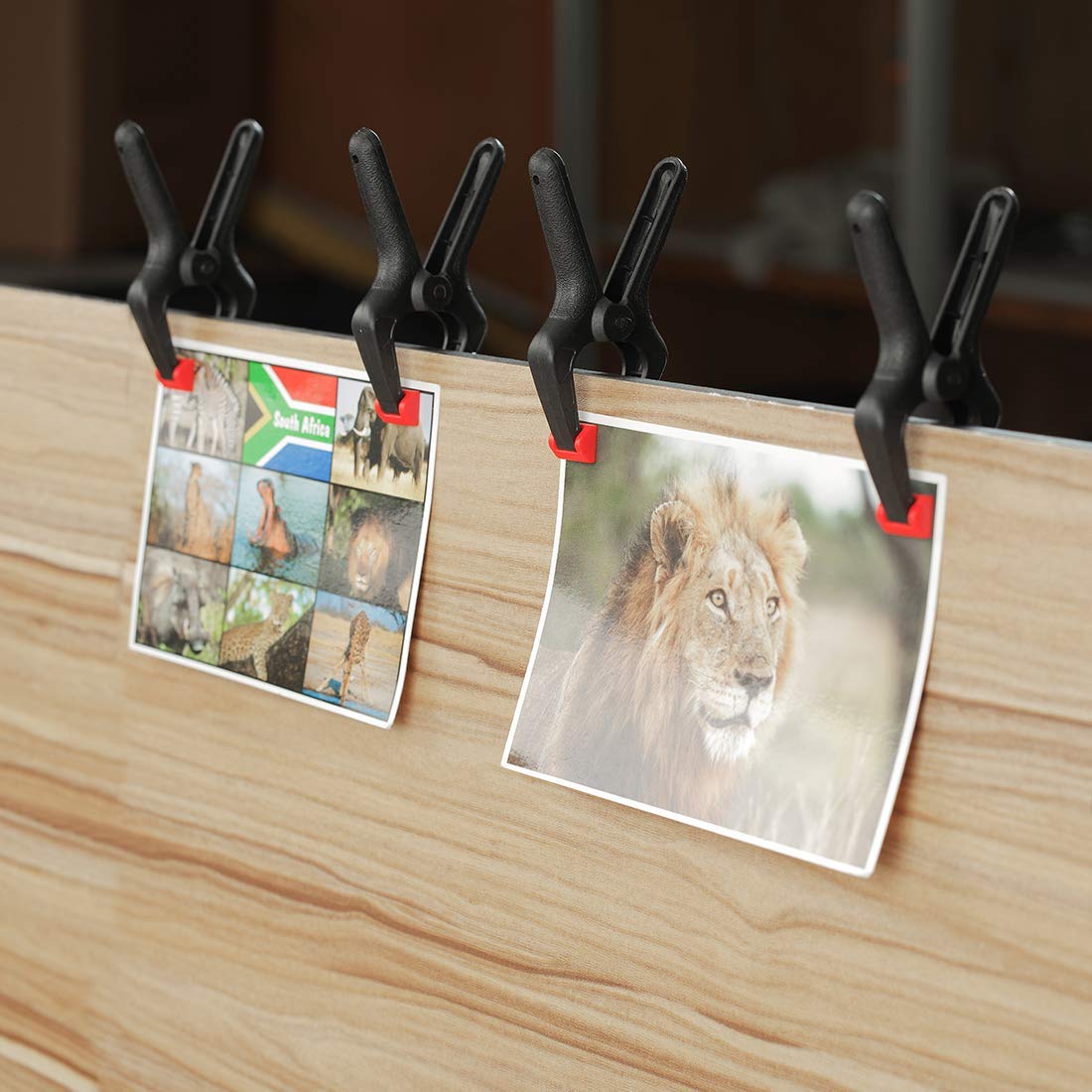 WORKPRO 16-Piece Nylon Spring Clamp Set-4pc 6-1/2", 6pc 4-1/2" , 6pc 3-3/8", for Woodworking, Photography Studios and DIY Works, Black WORKPRO