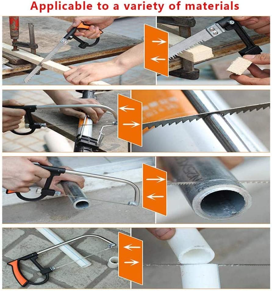 14 In 1 Multi Purpose Diy Bow Saw, Universal Hand Saw Kit Toolbox Of Multi Blades Set Work As Hack Saw, Coping Saw, Bow Saw, Wood Saw, Steel Saw Autimatic