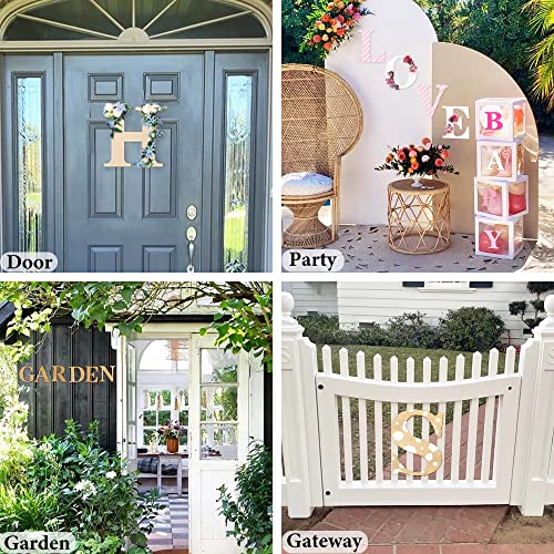 Large Wooden Letters 12 inch Wood Letters for Crafts Projects Small Wooden Letters 6 inch for Wall Decor Home Decor Birthday Party Wedding HEKOOLA