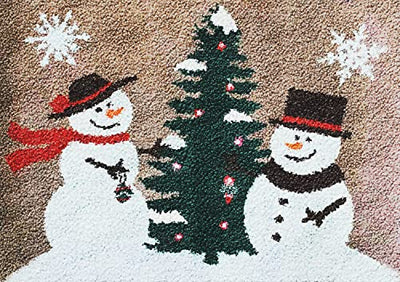 YAKOLECI Latch Hook Kits for Adults, Color Printed Rug Handmade Arts Carpet for Festival Gift Home Decoration 23.6'' X 15.8'' (S man), (Y-20)