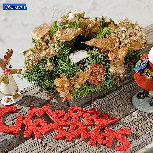 Worown 6 Pack Wooden Wreath Form, 8 inches (Outer Diameter) Wooden Wreath Frame, 5mm Thickness Wood Wreath Ring for Creating Beautiful Floral Worown