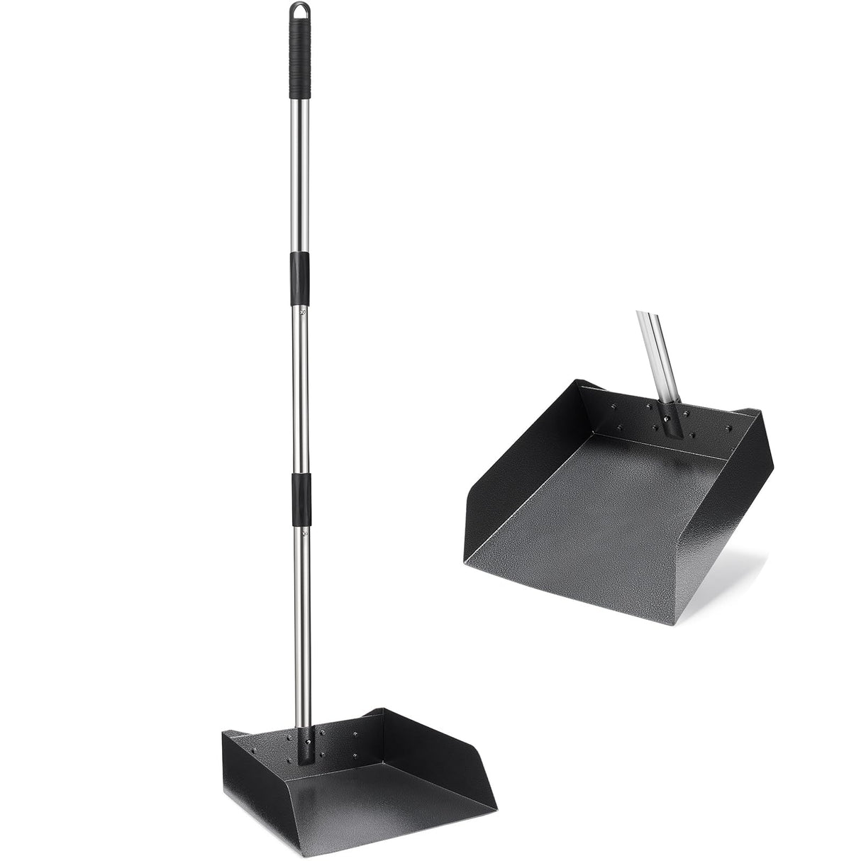 Yangbaga Dust Pans with Long Handle - 39” Heavy Duty Metal Upright Dustpan - Long Handled Stand Up Dustpans - Best Dustpans for Yangbaga