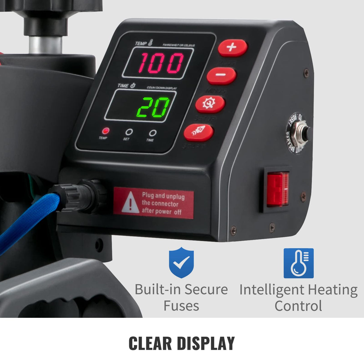 VEVOR Heat Press 15X12 Inch Heat Press Machine 5 in 1 Digital Multifunctional Sublimation T-Shirt Heat Press Machine for T Shirts Hat Mug Cap Plate VEVOR