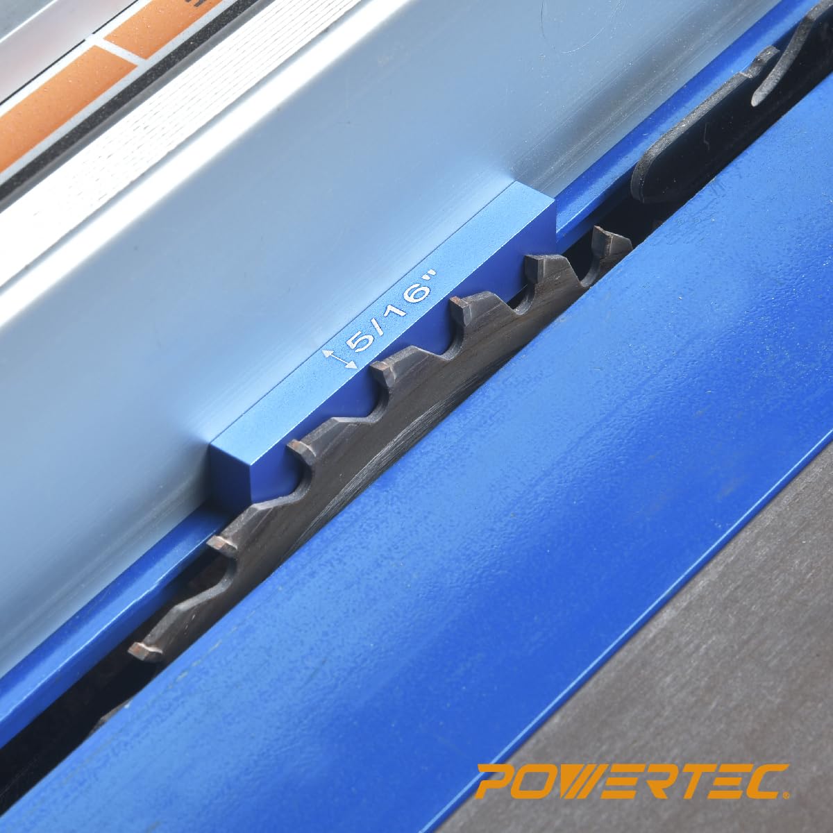 POWERTEC 15pcs Setup Blocks Height Gauge Set, Router Table Setup Bars for Router Bit/Table Saw Blade Height, Band Saw, Drill Press, Aluminum Marking POWERTEC