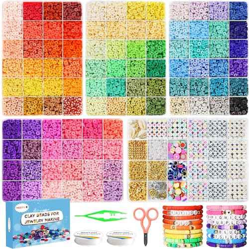  UHIBROS Clay Beads Bracelet Making Kit, 7580 Pcs 2