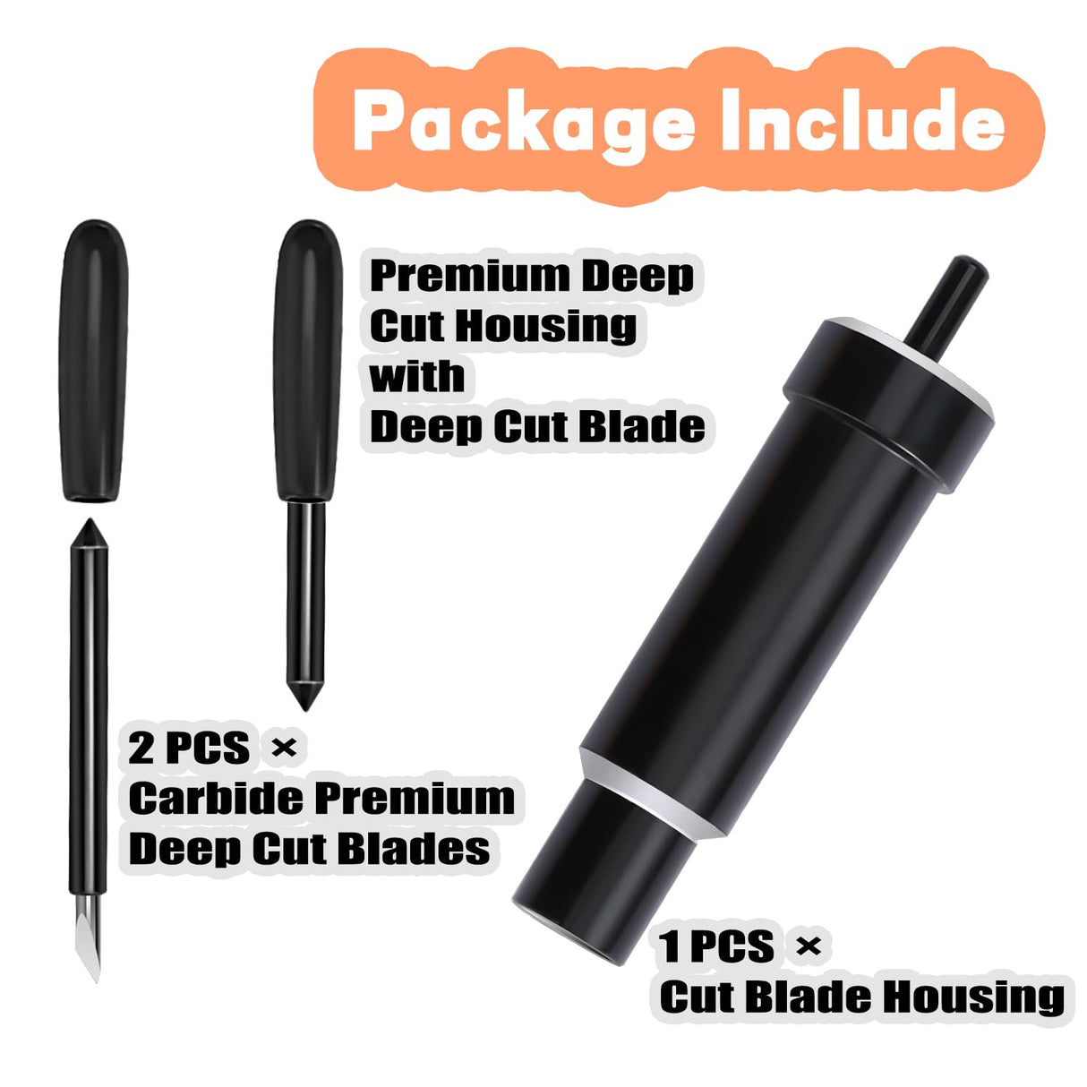 THANMAO Deep-Cut Blade and Housing Kit - Replacement Deep Point Blade Compatible with Maker 3/Maker/Explore 3/Air 2/Air/One/Venture - Ideal for THANMAO